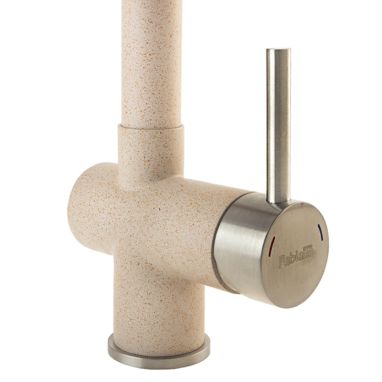 FABIANO Смеситель для кухни однорычажный с выносным шлангом FKM 47P SS Beige (8232.401.0241)